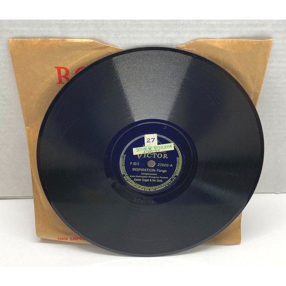 Xavier Cugat Inspiration Tango 10" Record 78RPM Victor 27602 Medias De Seda - Picture 4 of 5